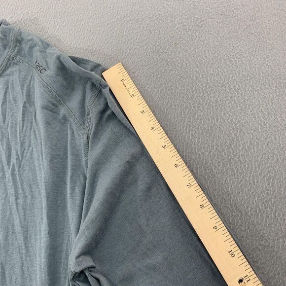 Tasc Shirt Mens Large Blue/Gray Long Sleeve Performance Bamboo Stretch Athletic - Picture 8 of 14